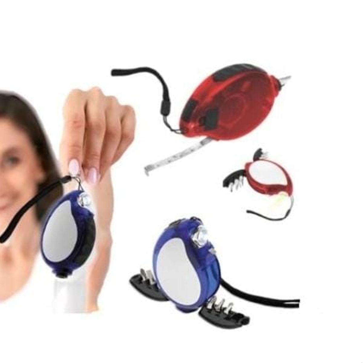 GENERICO - Multifunción mini destornillador set 6 pzas wincha linterna