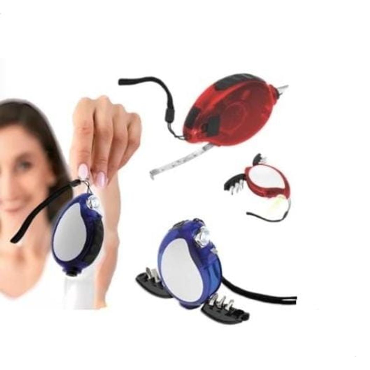 GENERICO - Multifunción mini destornillador set 6 pzas wincha linterna