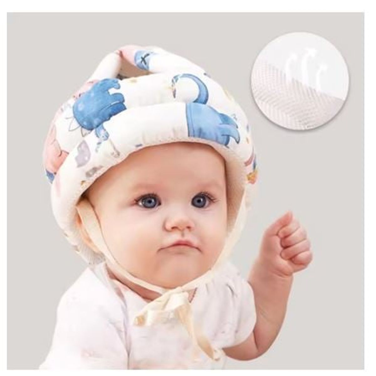 GENERICO - Gorro Protector Antigolpes Dino Para Bebés