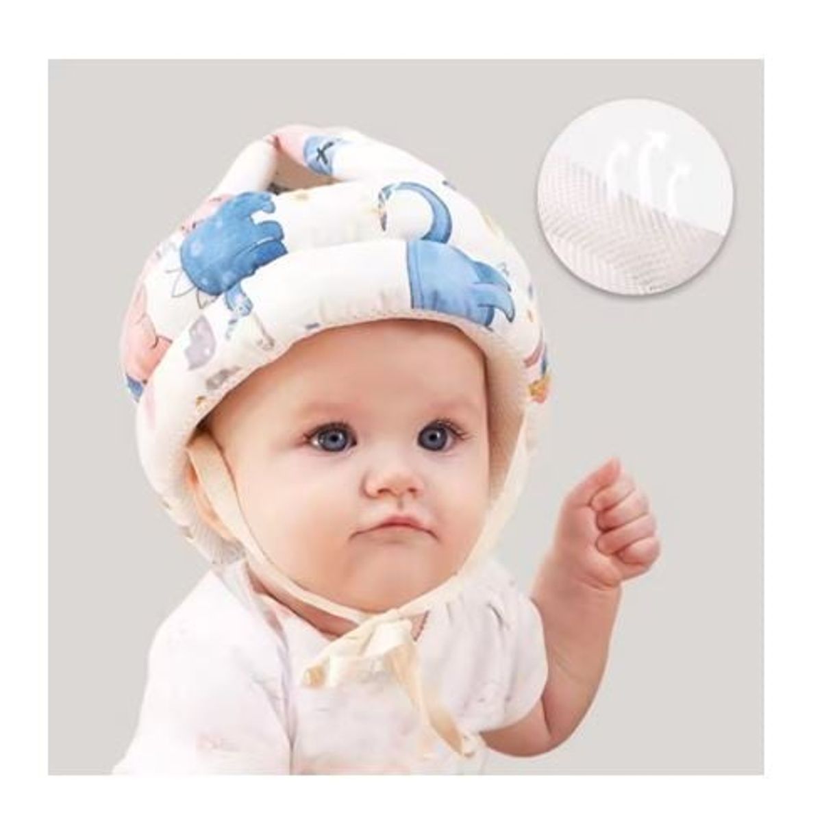 GENERICO - Gorro Protector Antigolpes Dino Para Bebés