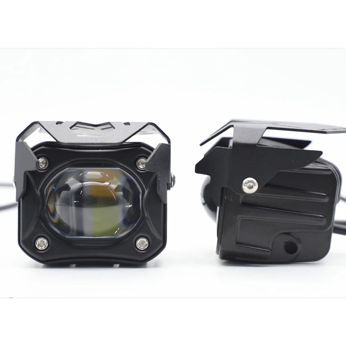 GENERICO - PAR FAROS LED EXPLORADORA DUAL AMARIILO Y BLANCO 12V