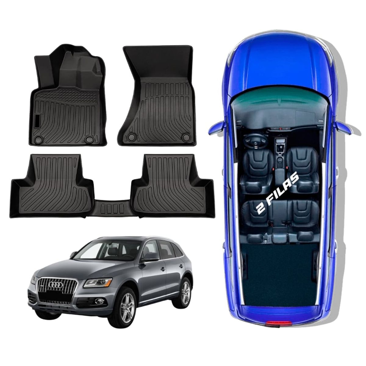 GENERICO - PROTECTOR CUBRE PISO 5D  AUDI Q5 2009-2017