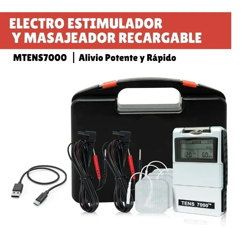 GENERICO - Estimulador y Masajeador Eléctrico TENS7000 - RECARGABLE