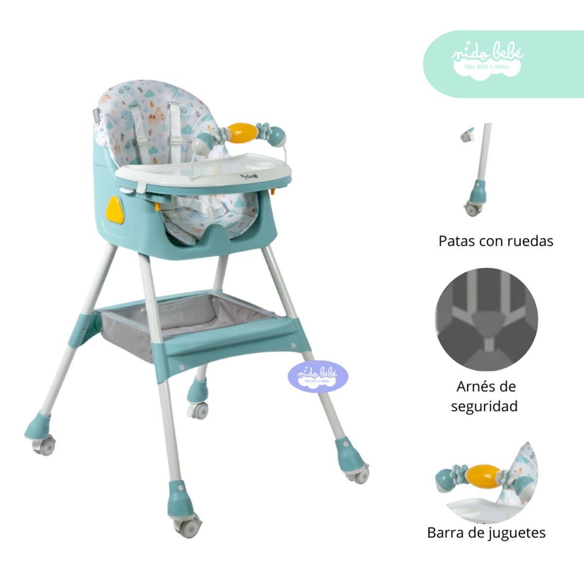 GENERICO - Silla de Comer de bebé modelo Cammy color verde