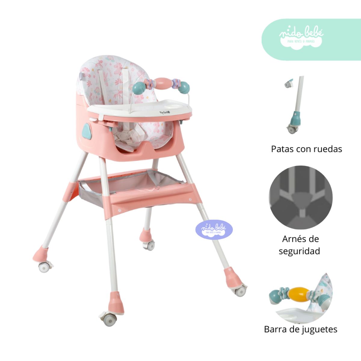 GENERICO - Silla de Comer de bebé modelo Cammy color melon