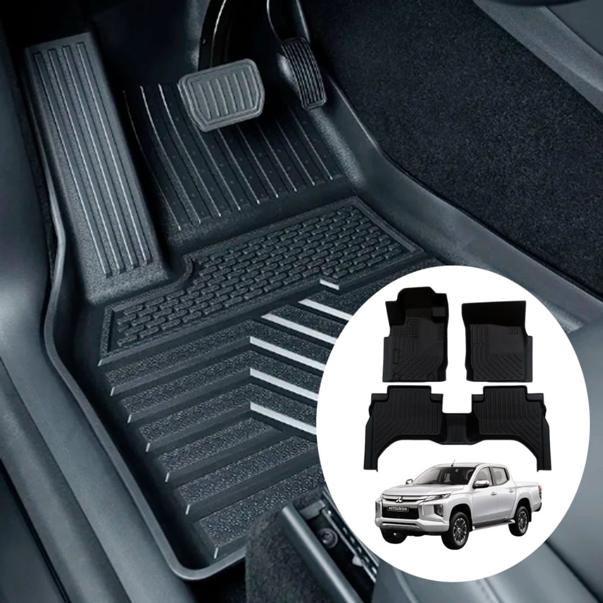 GENERICO - PROTECTOR CUBRE PISO 5D MITSUBISHI TRITON L200 2015-2024