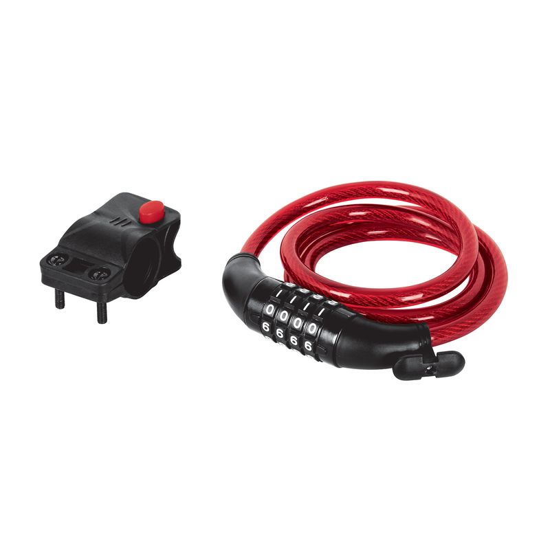 HERMEX - Candado de cable con combinación, 10 mm X 1.20 m, Hermex