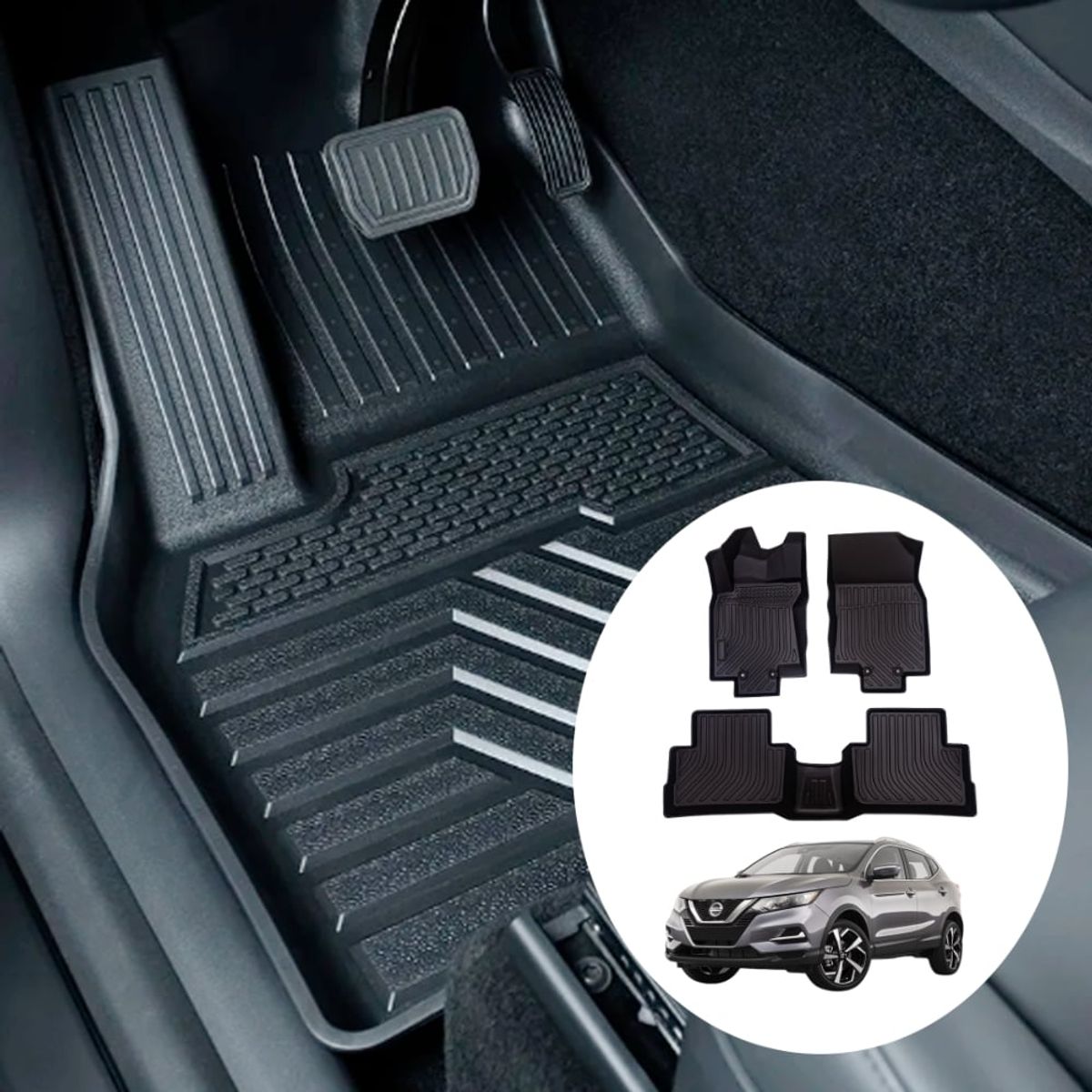 GENERICO - PROTECTOR CUBRE PISO 5D NISSAN QASHQAI 2017-2022