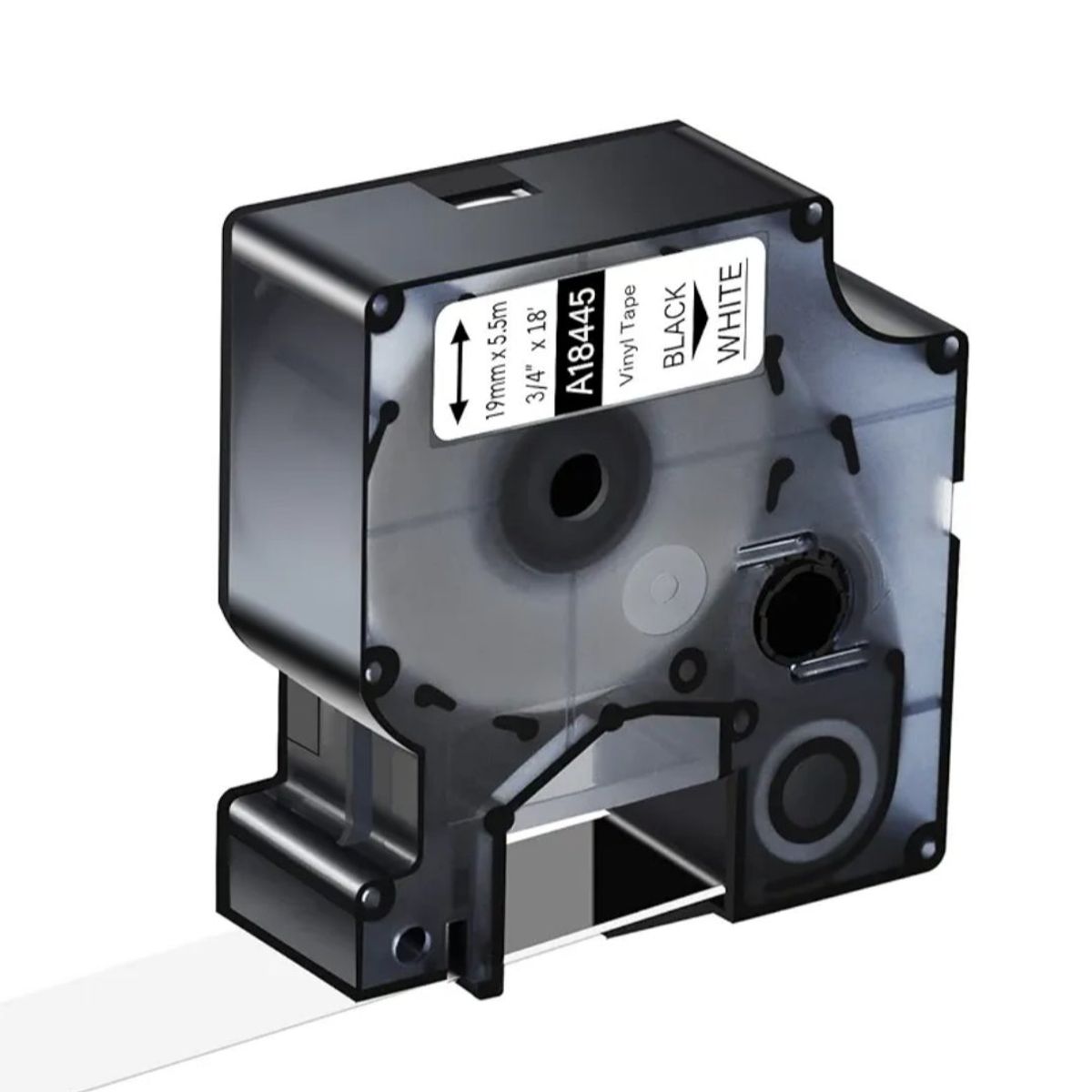 GENERICO - CINTA DYMO COMPATIBLE 18445 19MM LETRA NEGRO SOBRE BLANCO