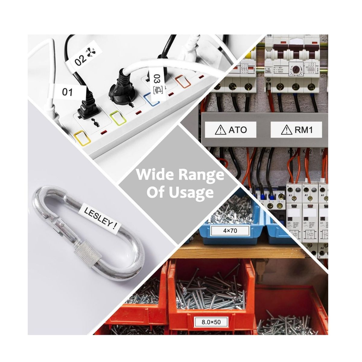 GENERICO - CINTA DYMO COMPATIBLE 18445 19MM LETRA NEGRO SOBRE BLANCO