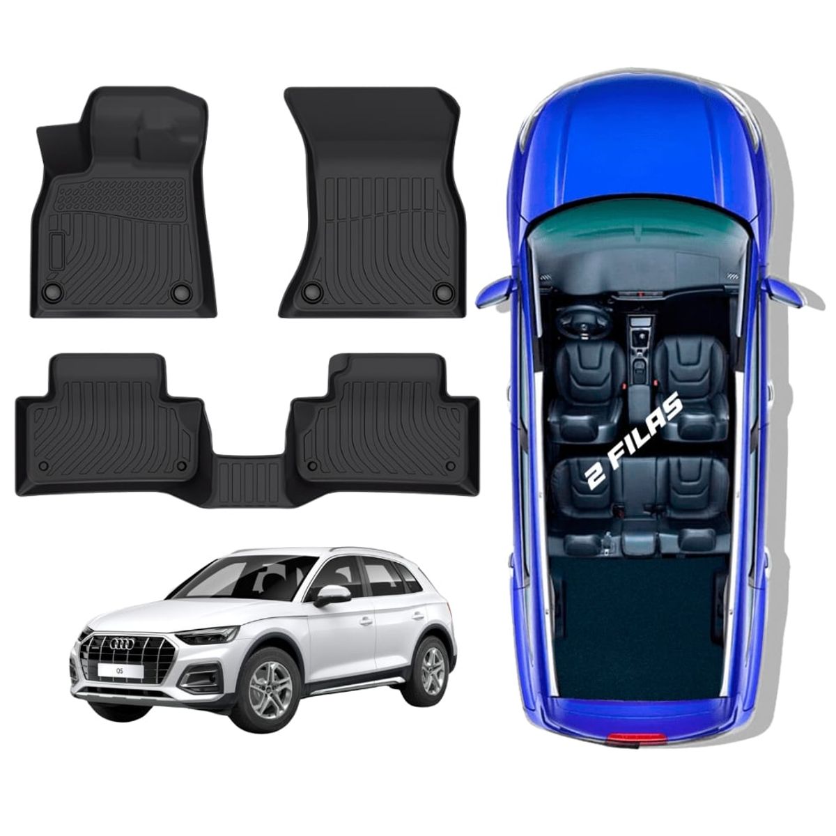 GENERICO - PROTECTOR CUBRE PISO 5D AUDI Q5 2018-2023
