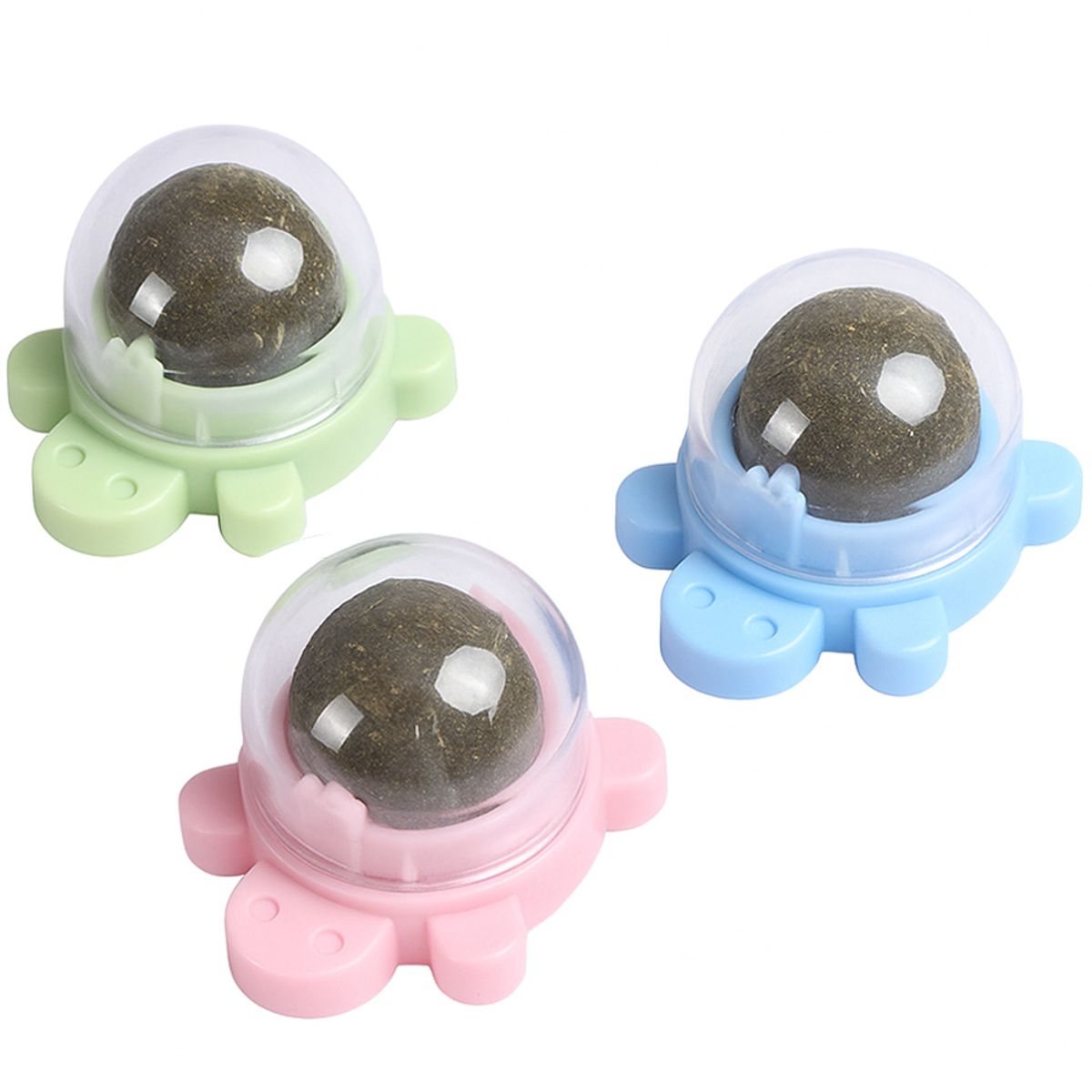 VARIOS - Set de 3 Bolita Catnip para Gatos —Tortuga