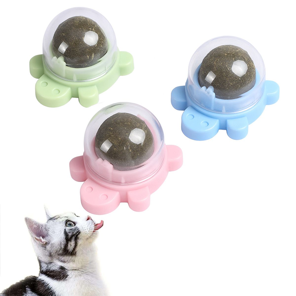 VARIOS - Set de 3 Bolita Catnip para Gatos —Tortuga
