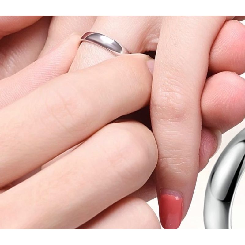 GENERICO - Anillo de Compromiso Eternal Love Bañado18 K San Valentín Genieka