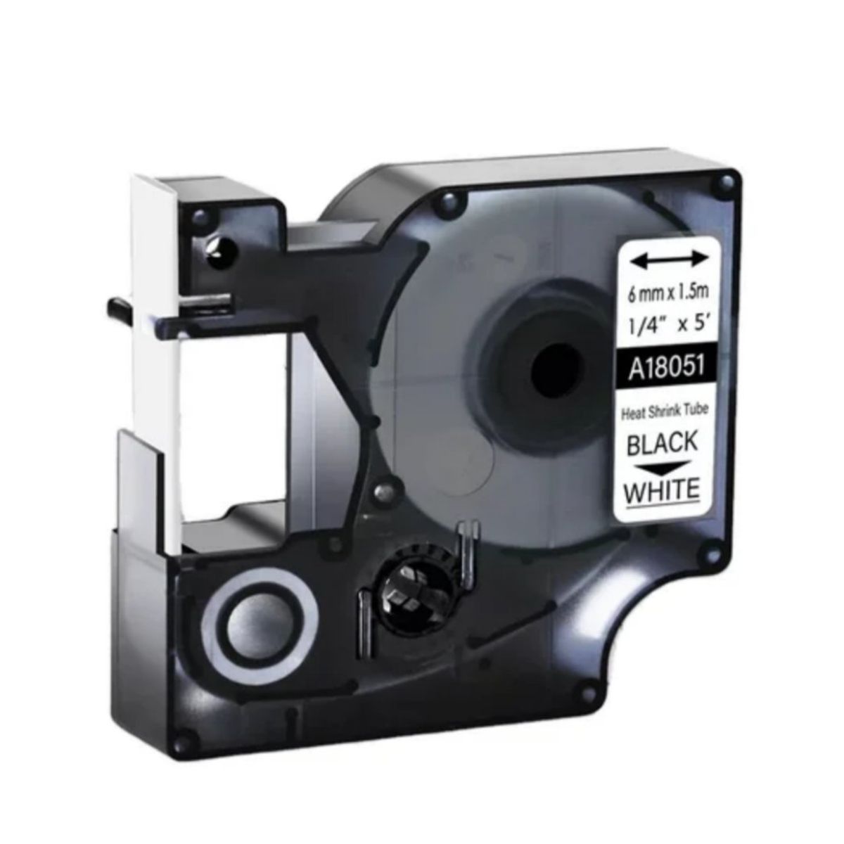 GENERICO - CINTA DYMO COMPATIBLE 18051 6MM LETRA NEGRO SOBRE BLANCO