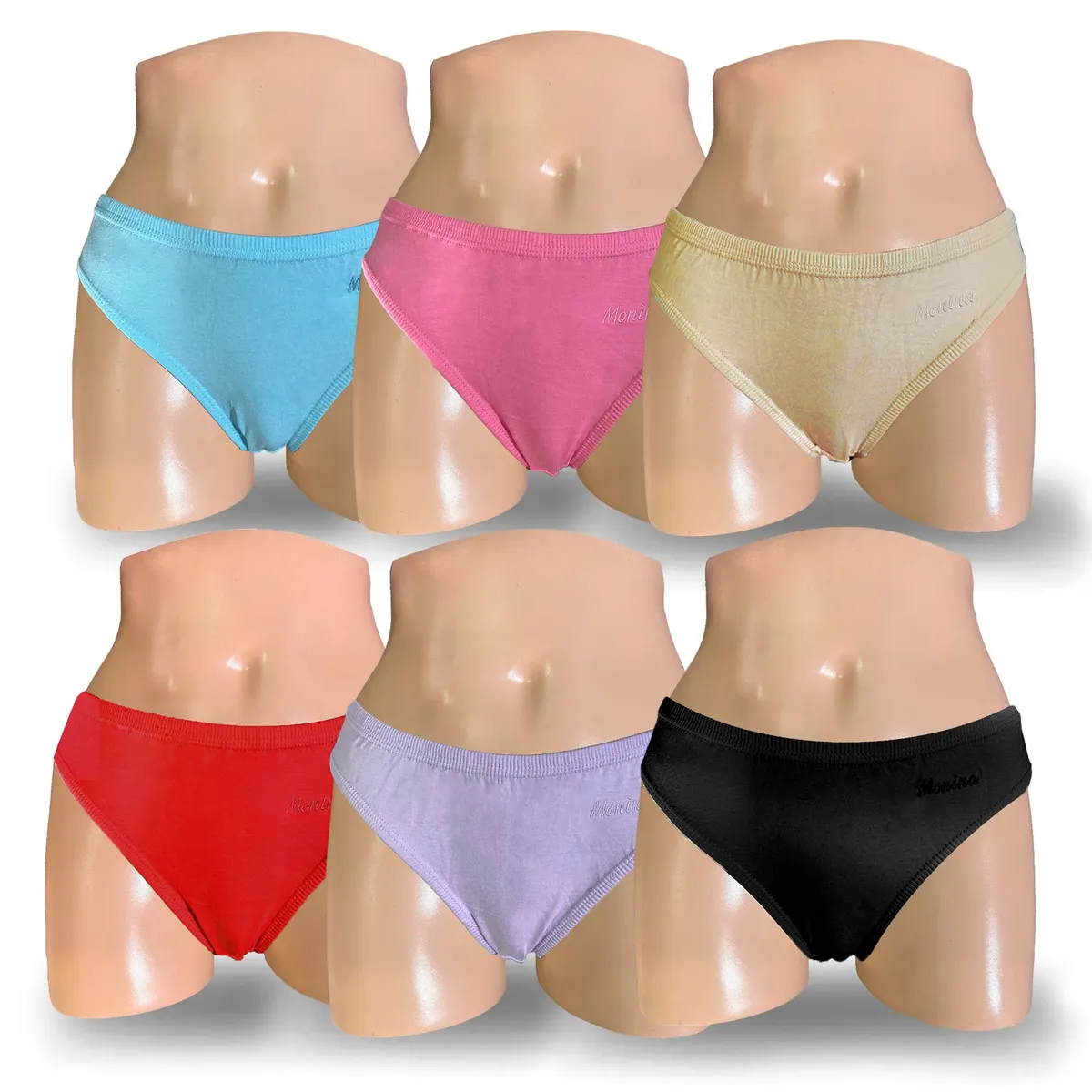 MONINA - Pack X6 Trusas Bikini Monina Multicolor 2