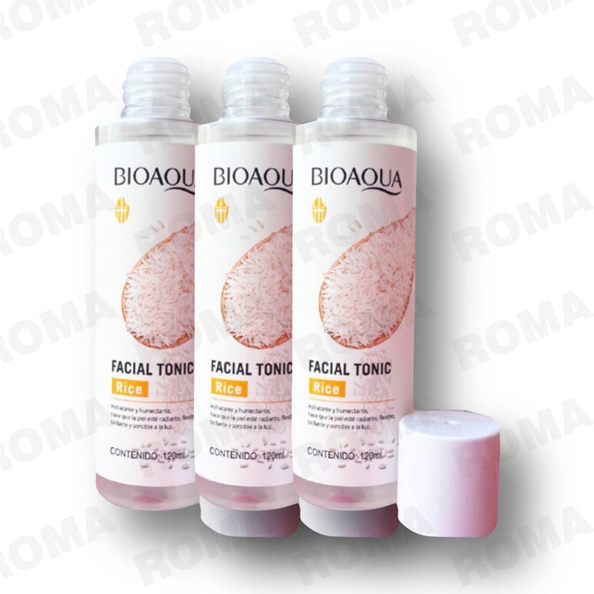 BIOAQUA - PACK 3 TÓNICO FACIAL DE ARROZ BIOAQUA 360ML