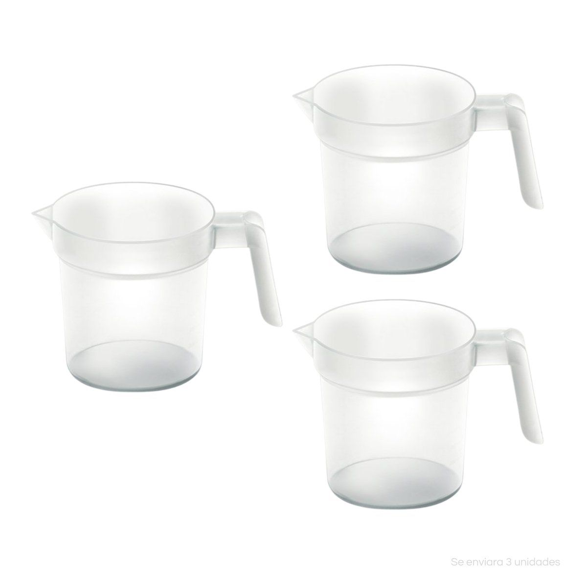 POLINPLAST - Set de 3 Jarras Medidoras Polin N° 0.50 500ml