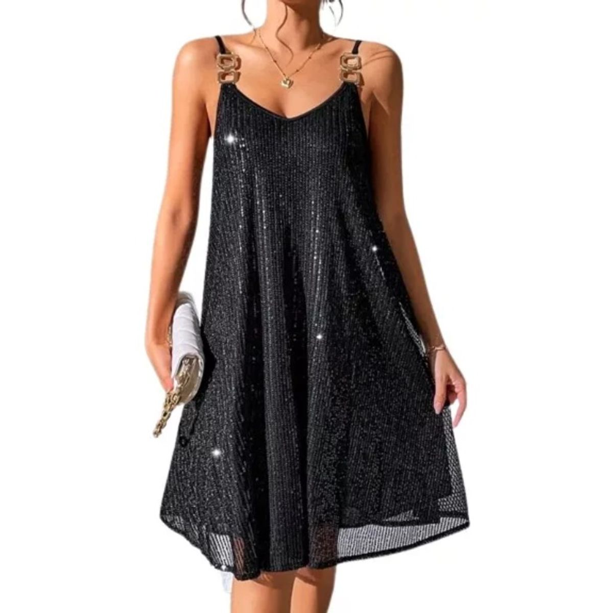 GIOIO - Vestido de fiesta Mujer Negro