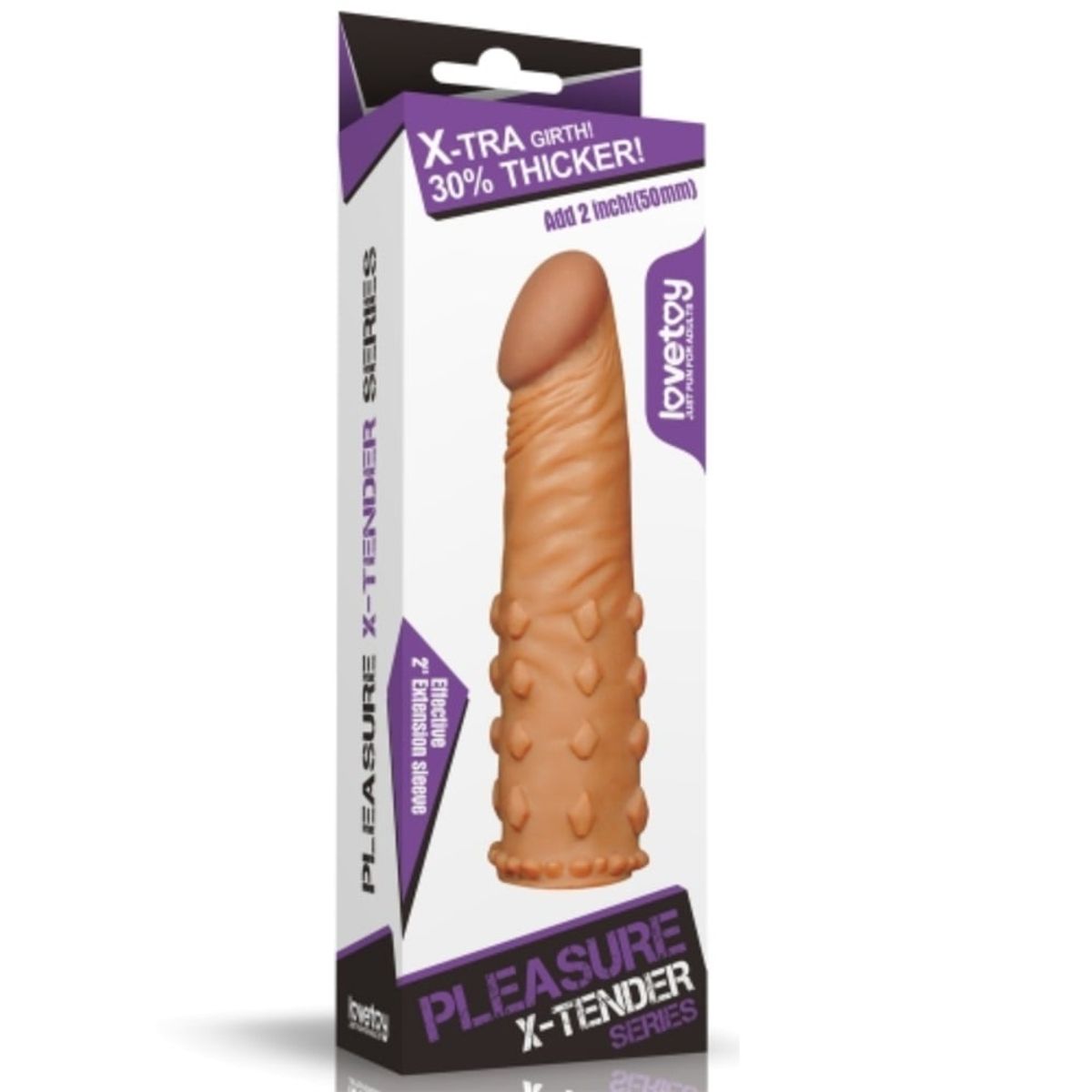 LOVETOY - Funda Alargador 5 cm Pene Engrosador Lovetoy Punta Sólida 19 cm