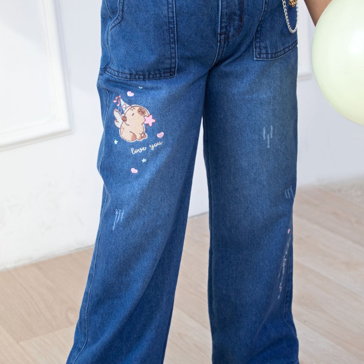 KIDS MASHMELO - JEANS PARA NIÑA CAPIBARAS KIDS MASHMELO