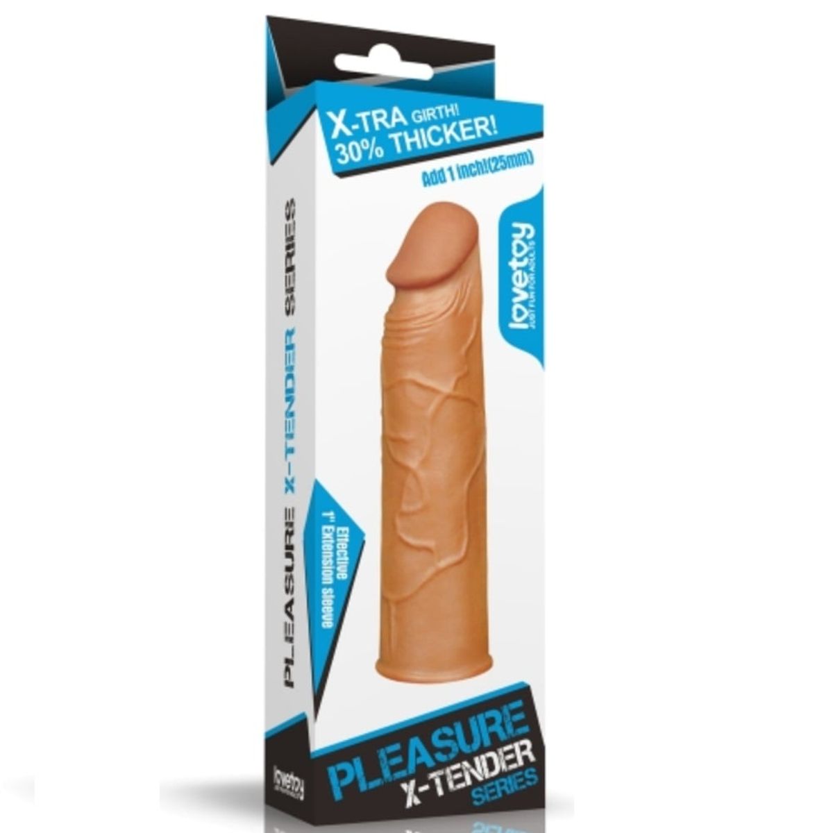 LOVETOY - Funda Pene Alargador 3 cm  Engrosador Lovetoy Punta Sólida 17.2 cm
