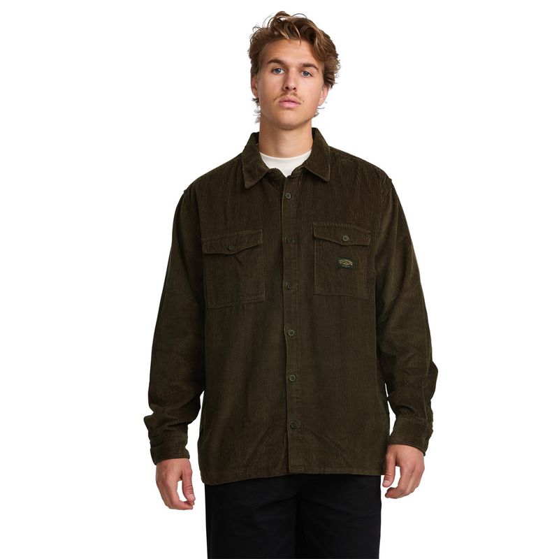 BILLABONG - Camisa Hombre Billabong Marrón Manga Larga Corduroy Bong Days