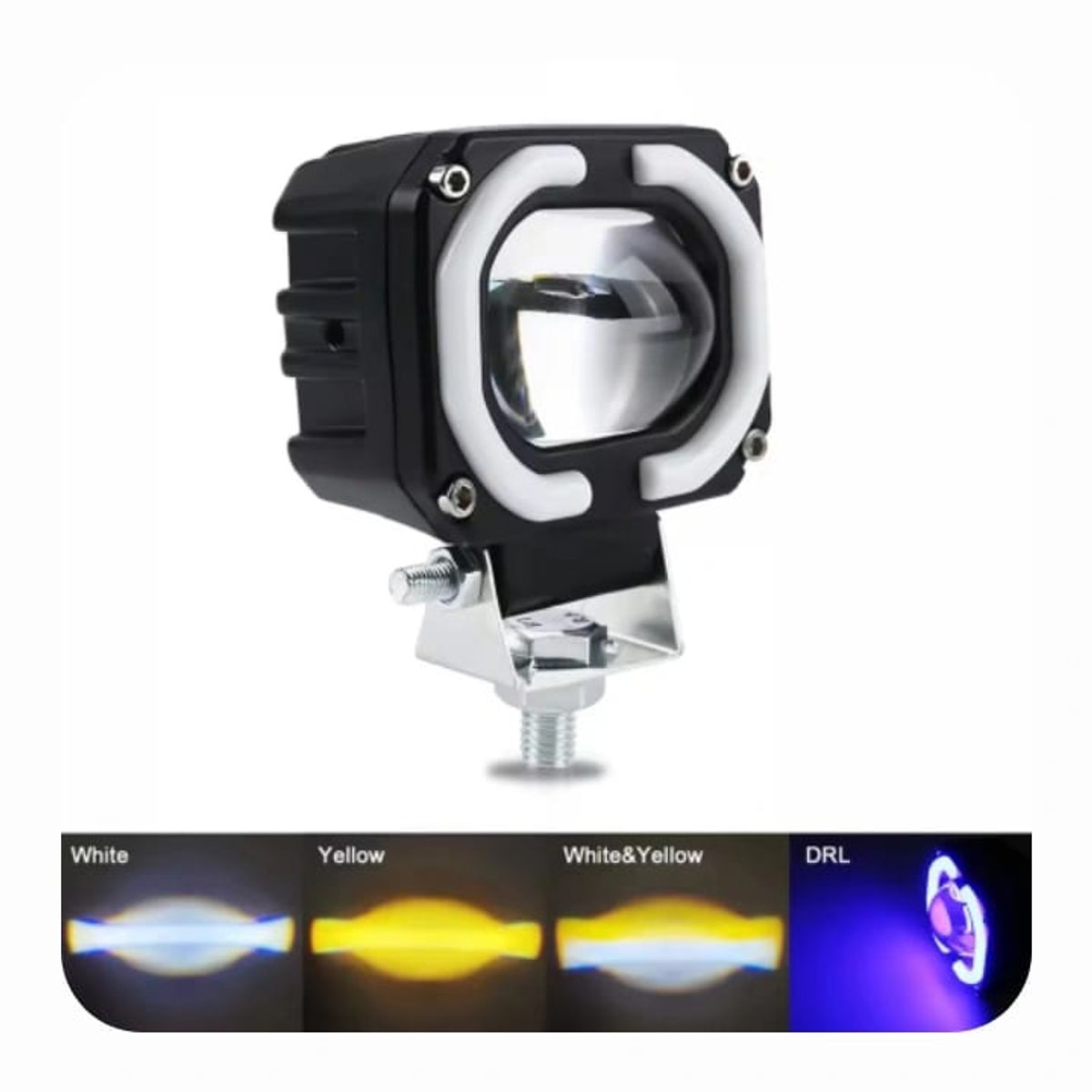 GENERICO - Faro LED Ojos de Ángel DUAL AMARILLO Y BLANCO