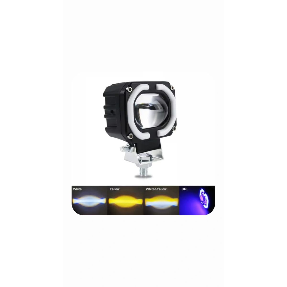 GENERICO - Faro LED Ojos de Ángel DUAL AMARILLO Y BLANCO
