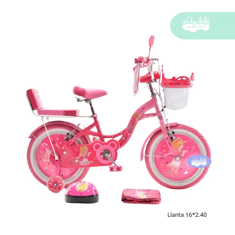 KINGDOM - Bicicleta aro 16 para niña Hadita rosa