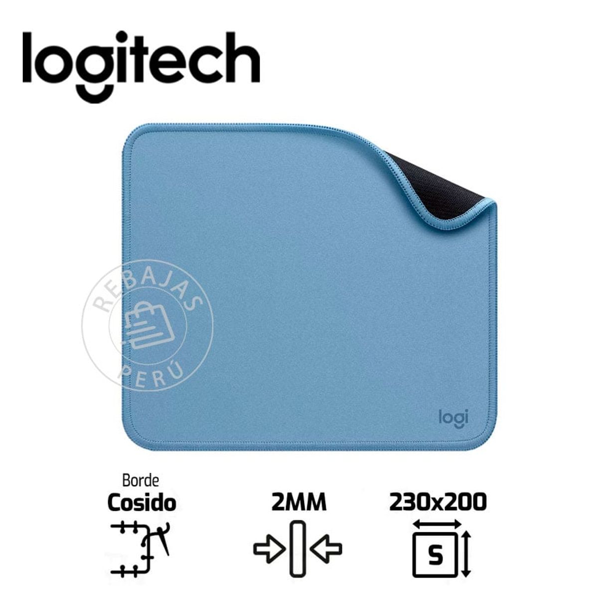 LOGITECH - Mouse Pad Logitech Anti-Salpicaduras 200x230mm Blue Grey