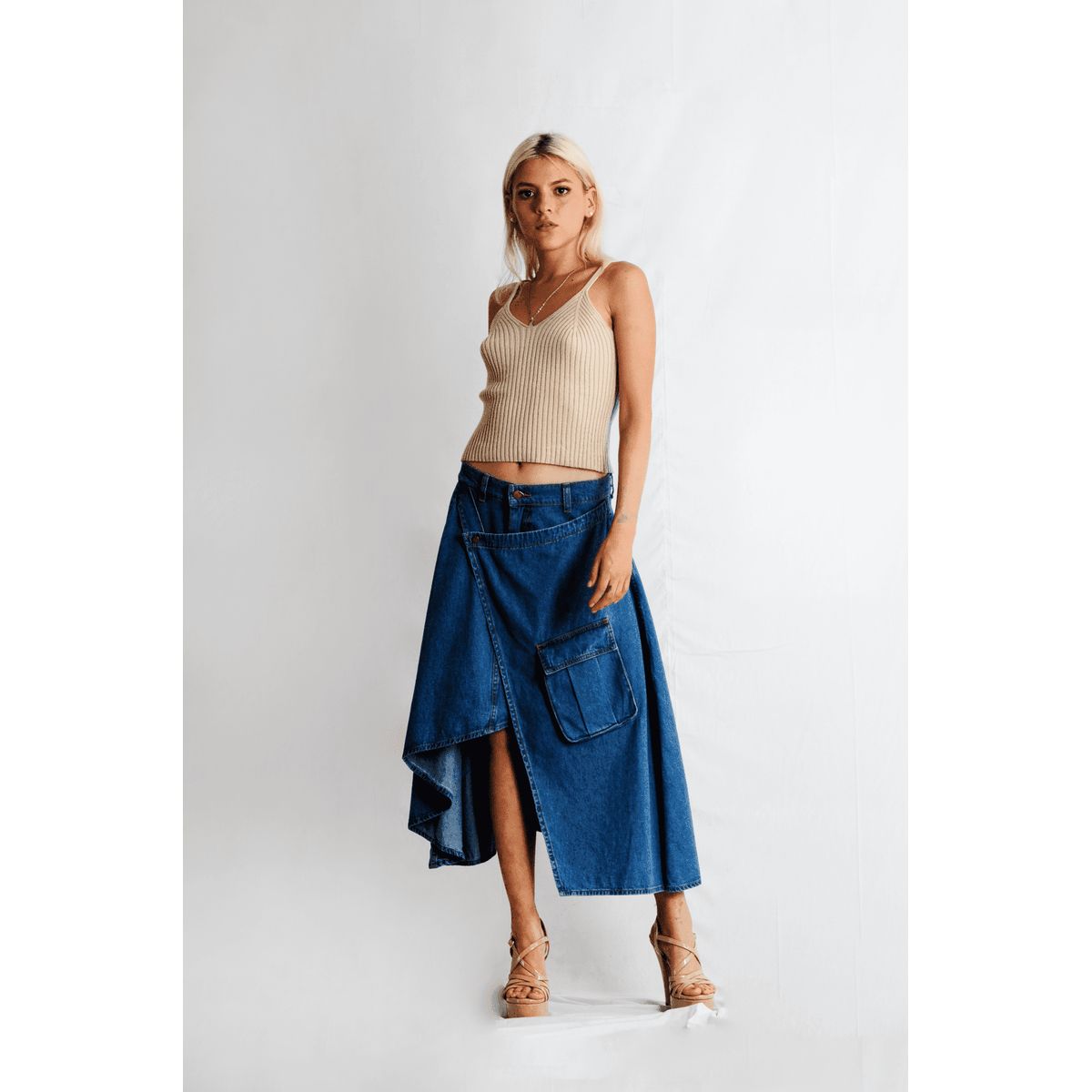 GENERICO - FALDA JEAN UNISEX - AZUL