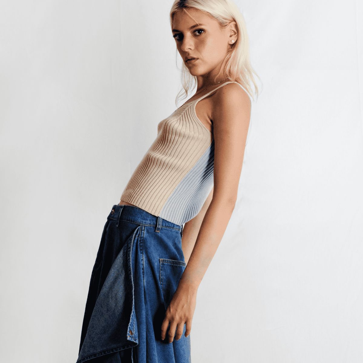 GENERICO - FALDA JEAN UNISEX - AZUL