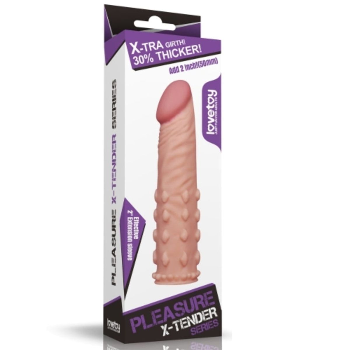 LOVETOY - Funda Pene Alargador 5 cm Engrosador Lovetoy Punta Sólida 19 cm