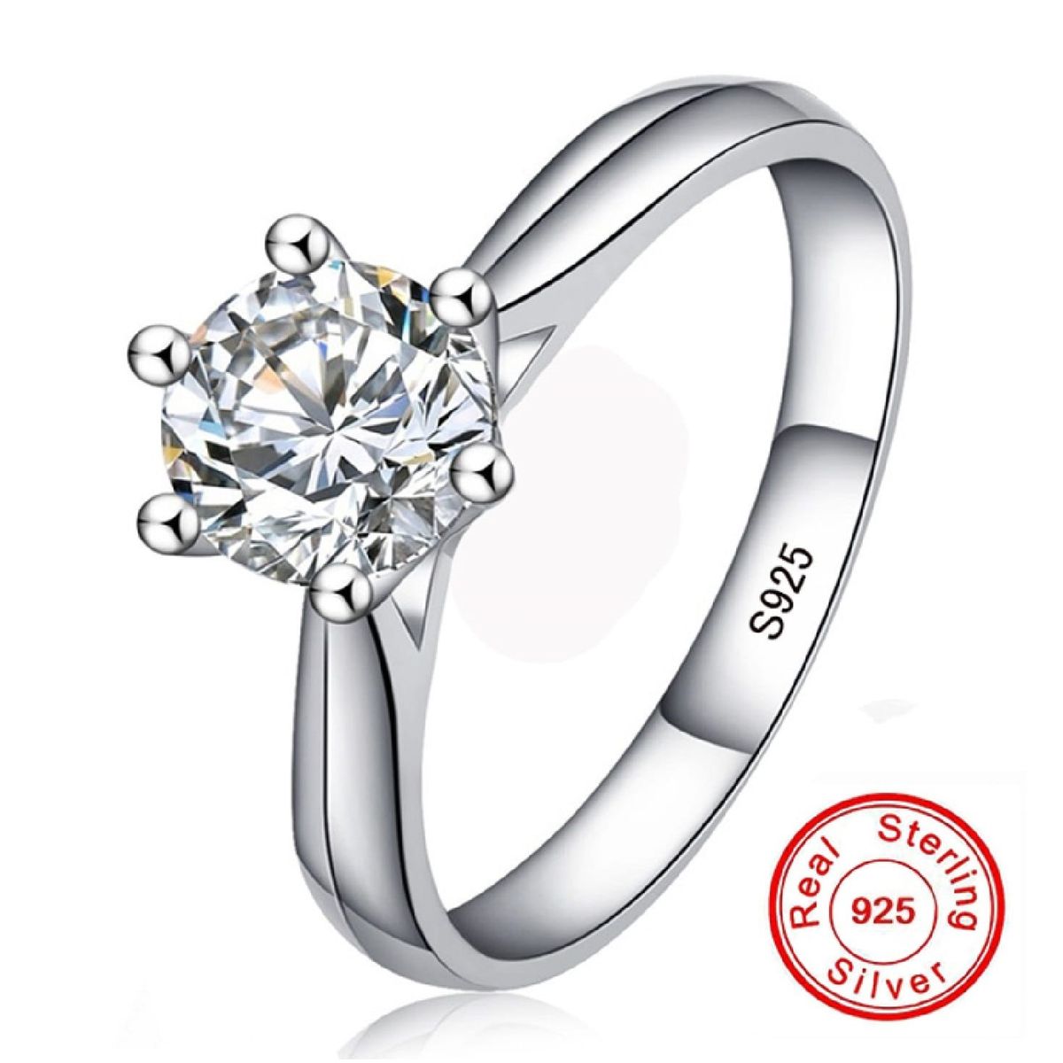 GENERICO - Anillo Compromiso Eternal Passion Bañado PlataS925 San Valentín Geniek