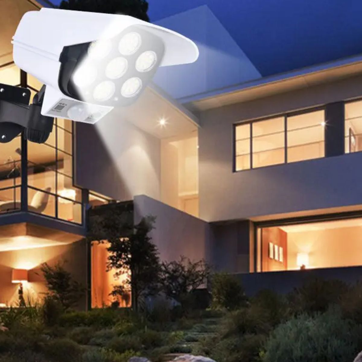 GENERICO - Lampara Solar LED con Sensor de Movimiento Blanco