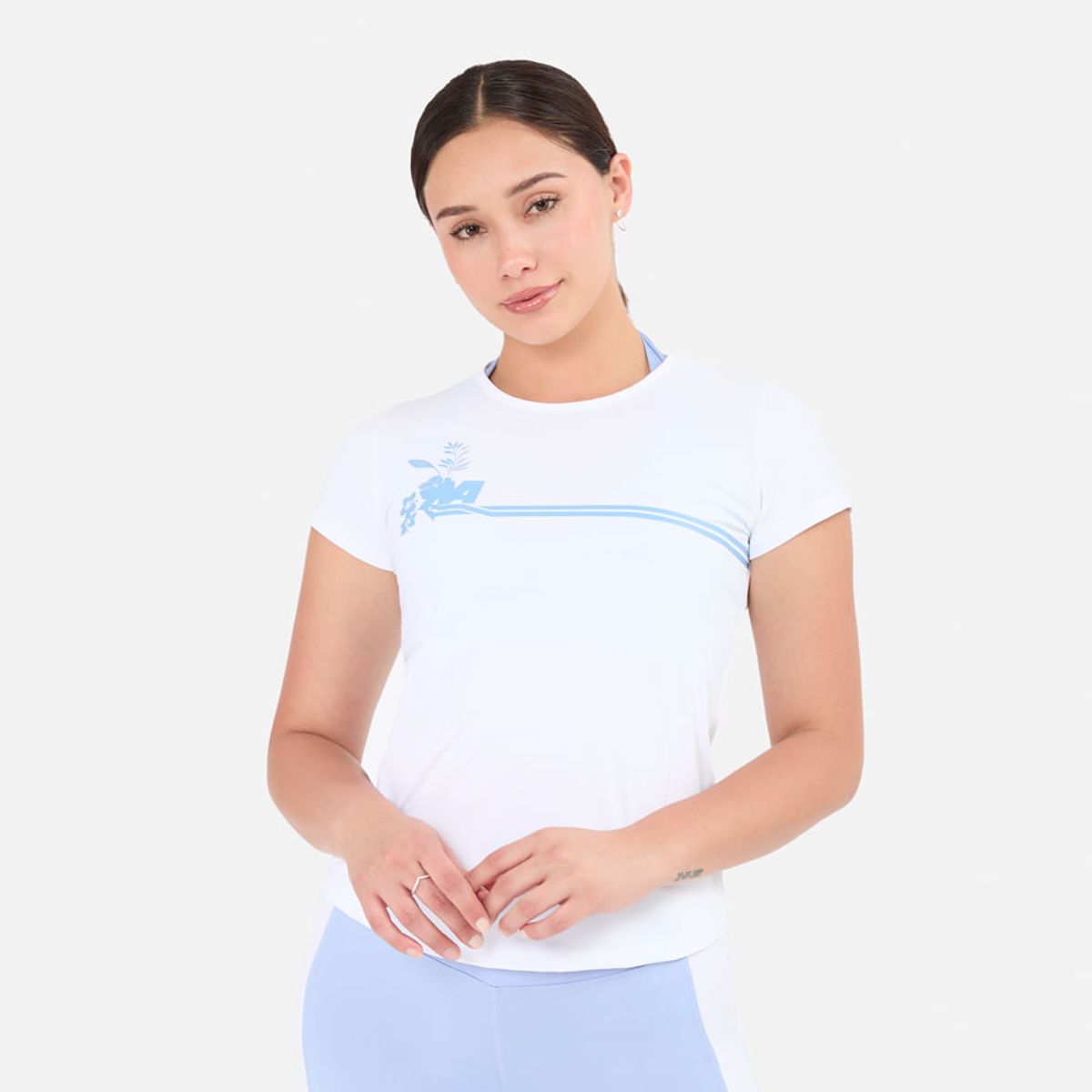 NEW ATHLETIC - Polo Mc New Athletic Manuela Blanco Con Celeste Mujer