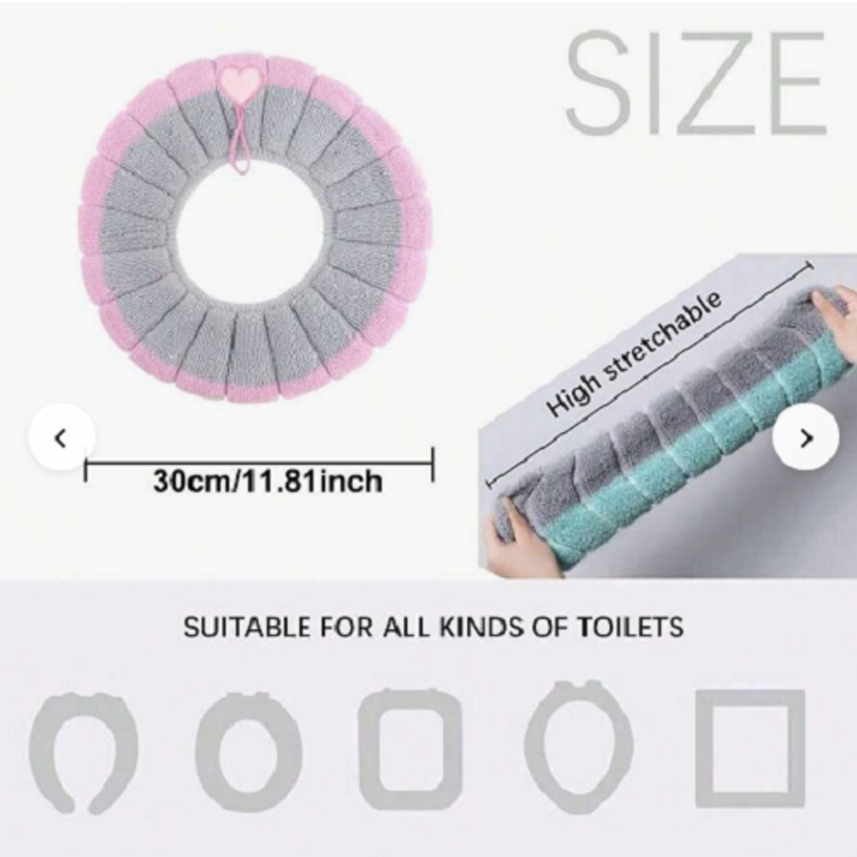 GENERICO - Protector de inodoro Funda de baño Set x3 plomo con celeste