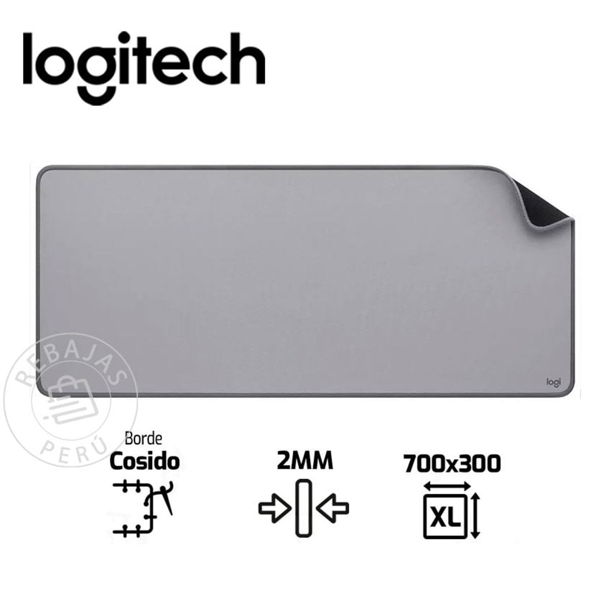 LOGITECH - Mouse Pad Logitech Deskpad Anti-Salpicaduras 300x700mm Gris