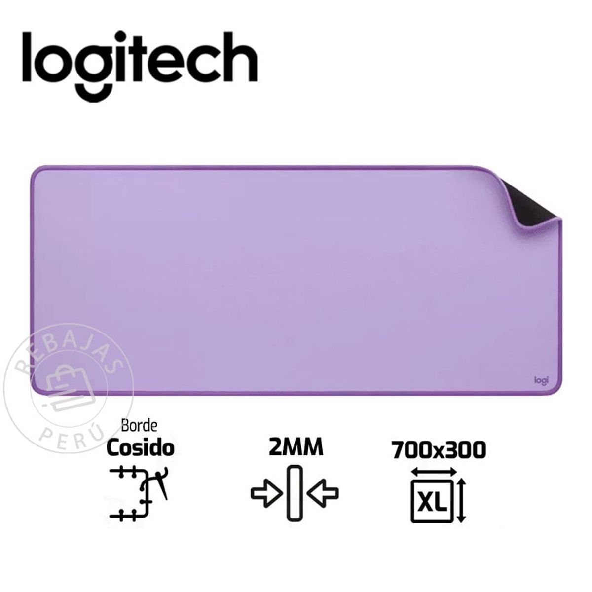 LOGITECH - Mouse Pad Logitech Deskpad Anti-Salpicaduras 300x700mm Lavanda