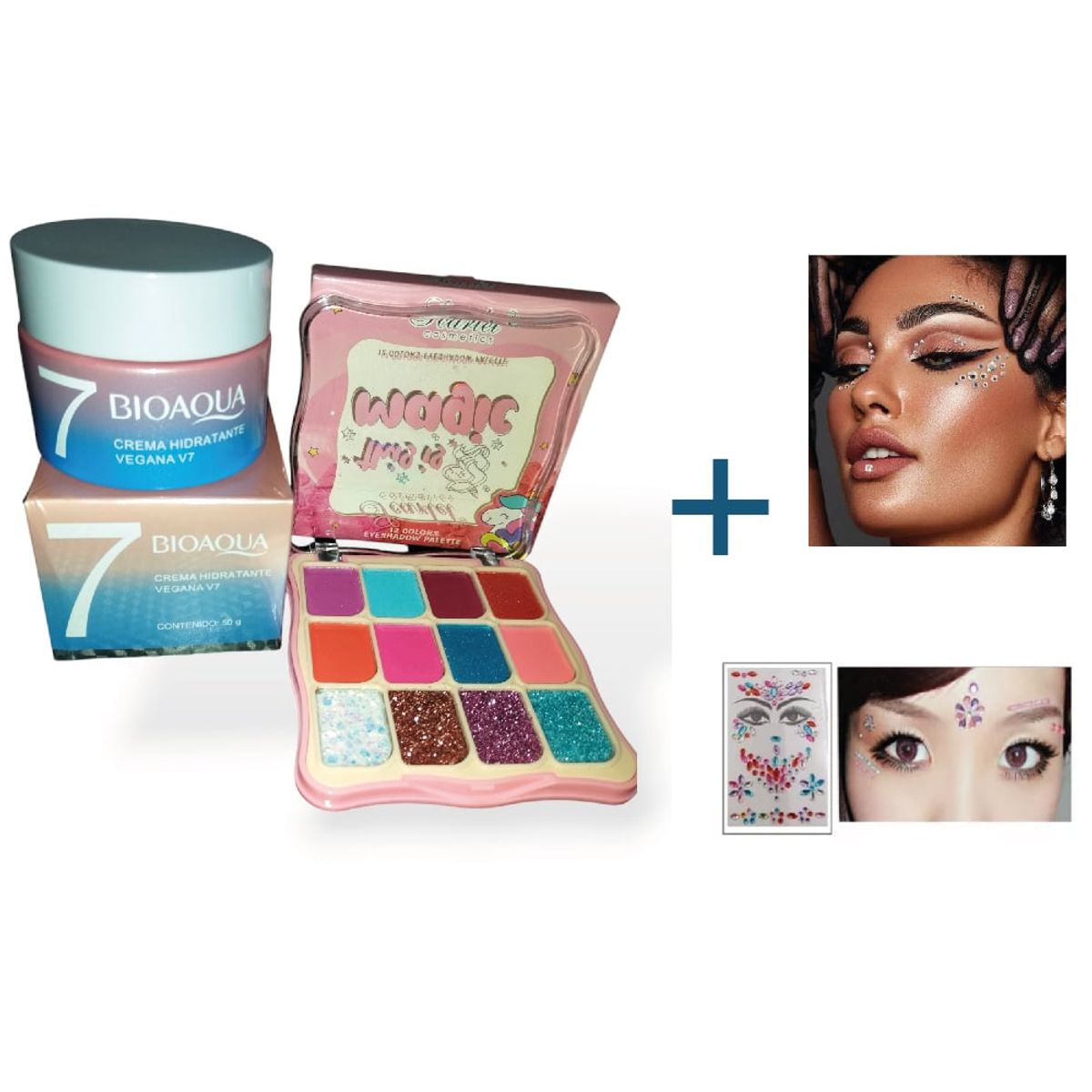 BIOAQUA - Crema Hidratante v7 Bioaqua sombras y regalos