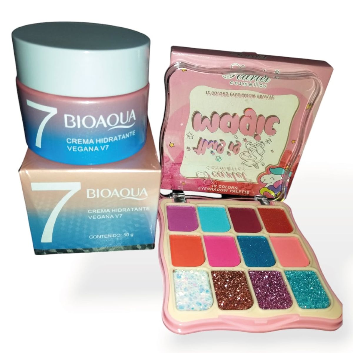 BIOAQUA - Crema Hidratante v7 Bioaqua sombras y regalos