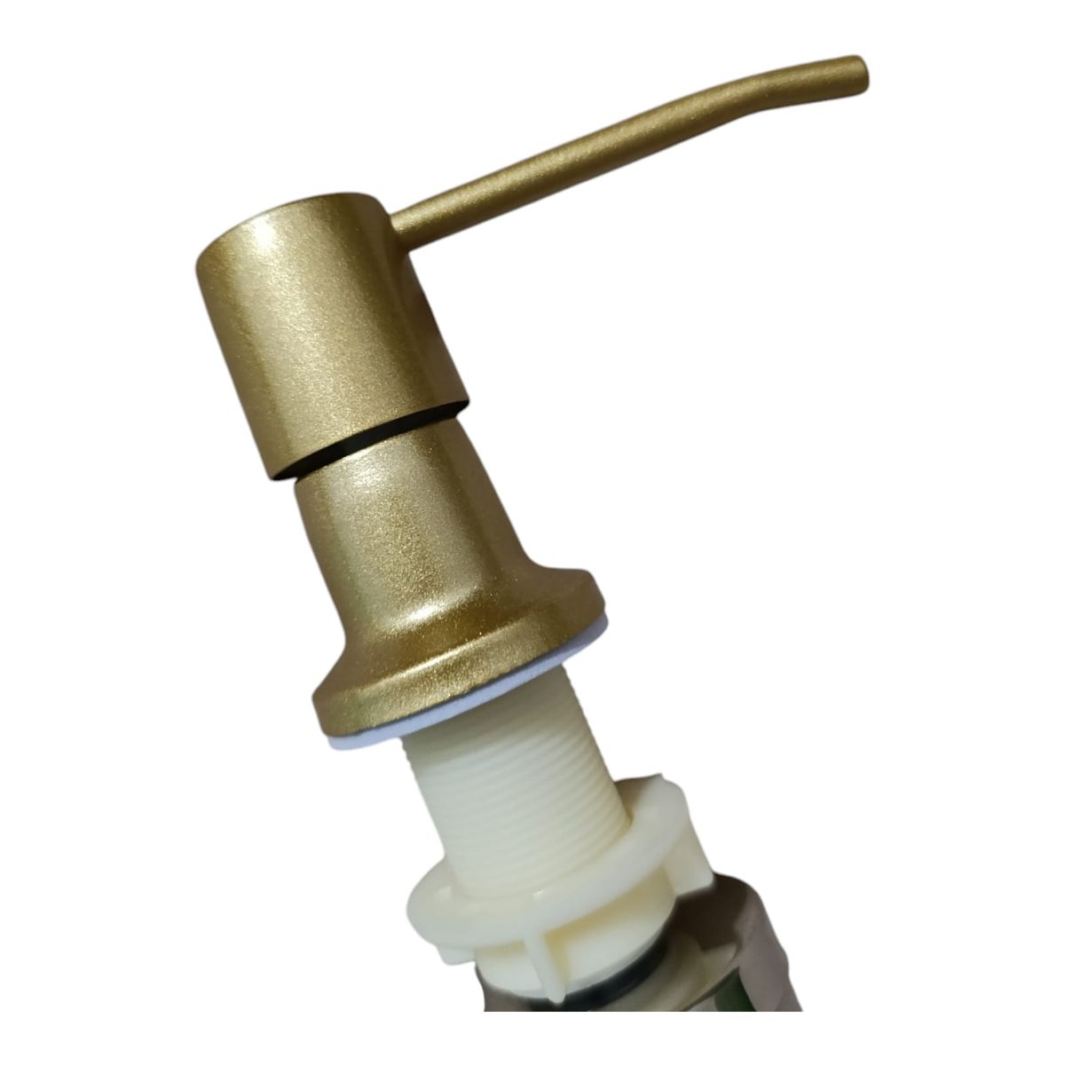 GENERICO - Dispensador de Jabón Líquido Push Dorado para Empotrar Cocina o baño