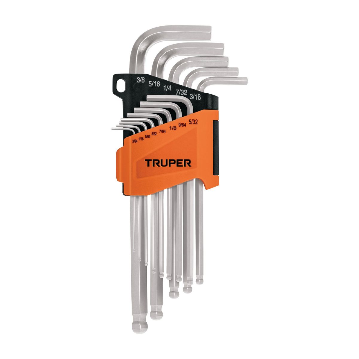 TRUPER - Juego De 13 Llaves Allen Largas y Punta De Bola en Pulgadas