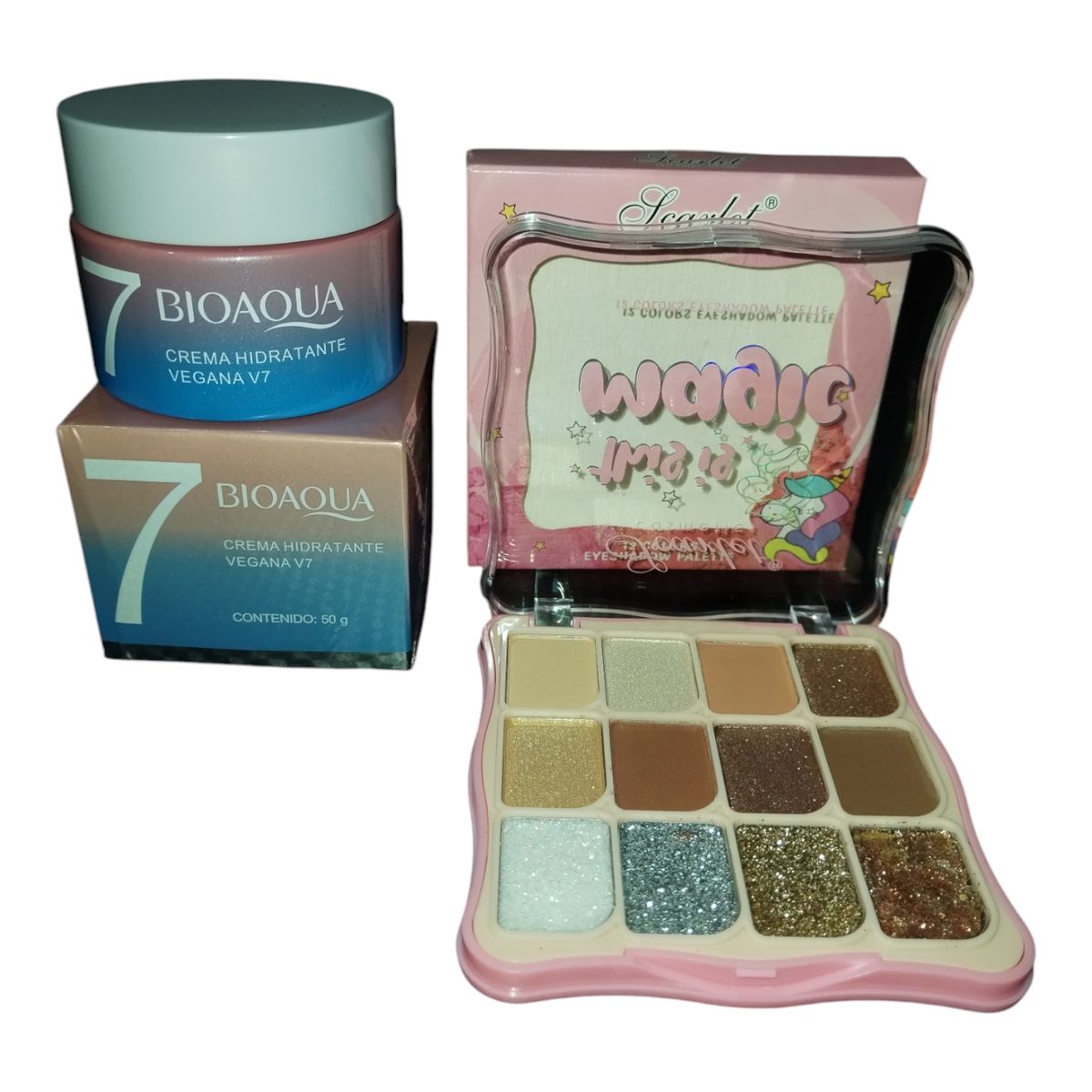 BIOAQUA - crema v7 blanqueadora Bioaqua sombras y regalos