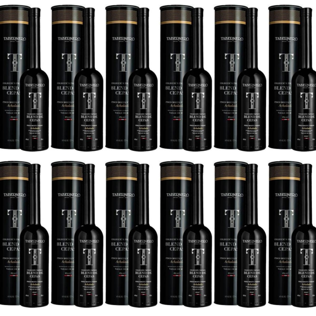 TABERNERO - Pisco Mosto Verde Tres Cepas 500ml - 12 UND