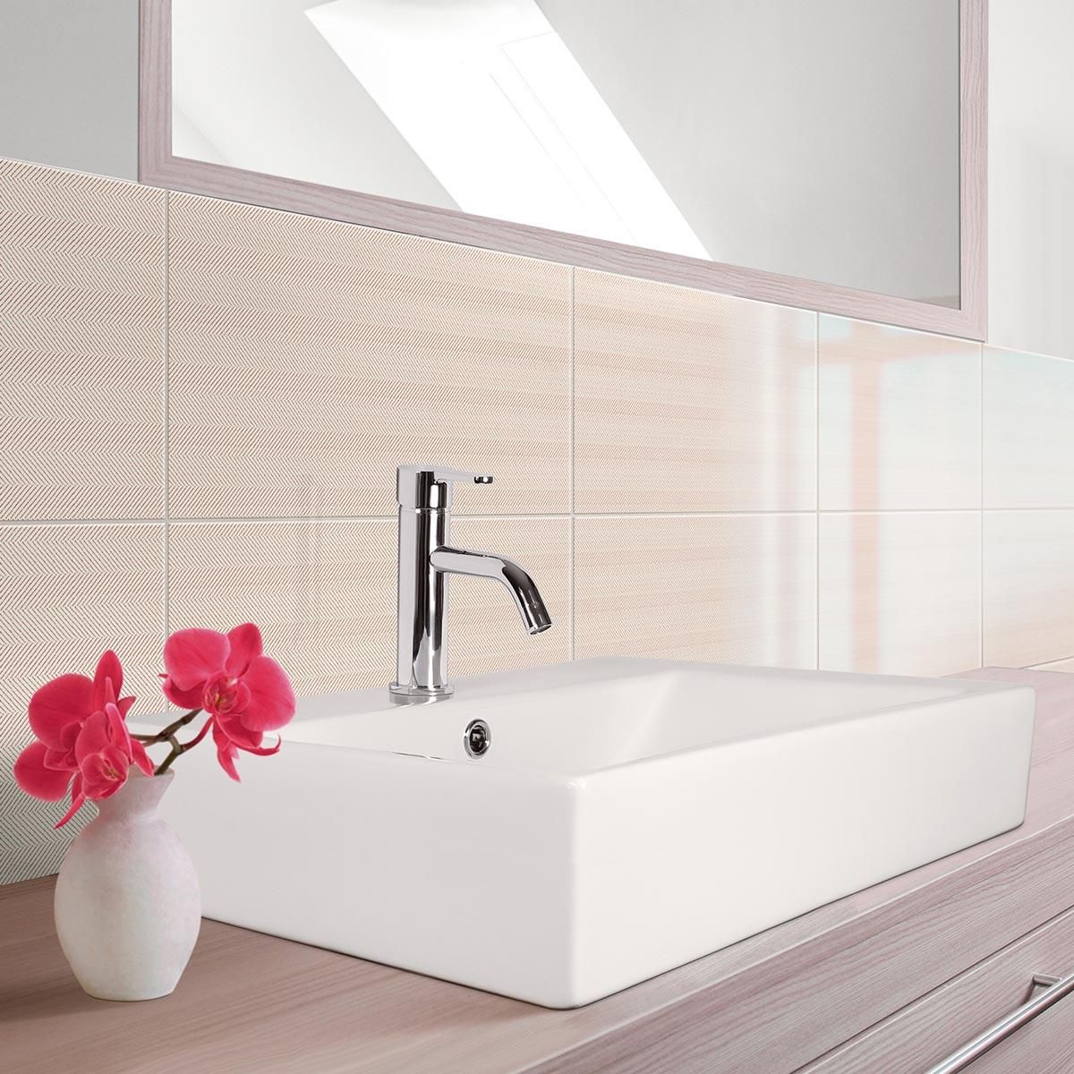 TREBOL - Monomando para Lavatorio en Bronce Cromado