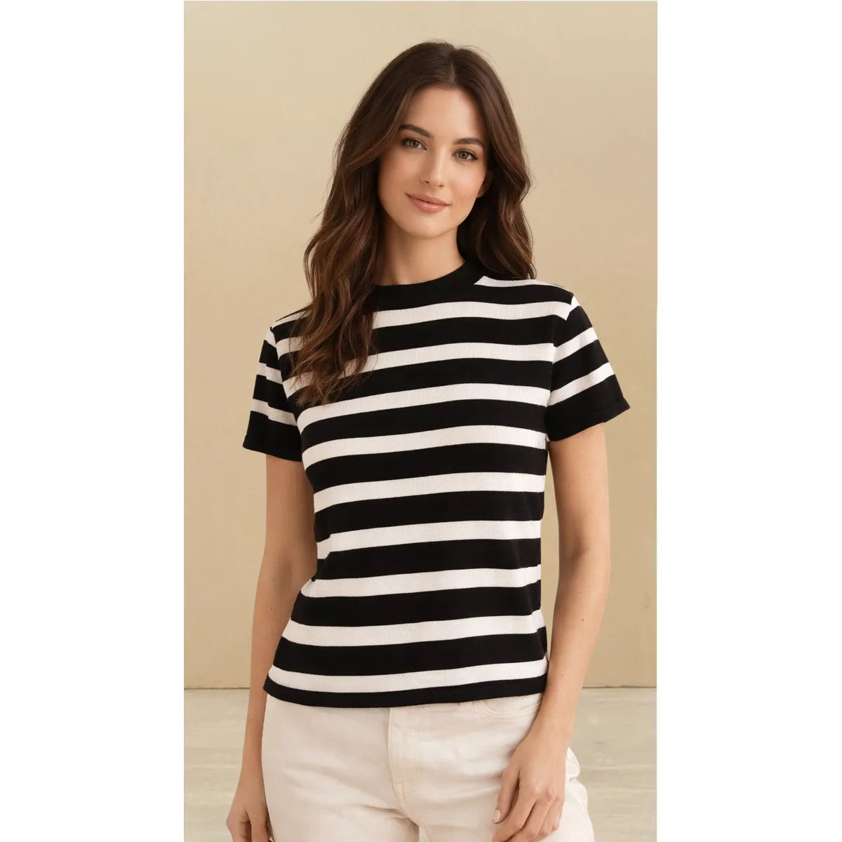 AMA OUTFITTERS - POLO TEJIDO EN HILO A RAYAS