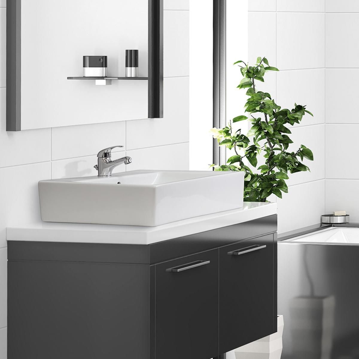 TREBOL - Monomando para Lavatorio en Bronce Cromado