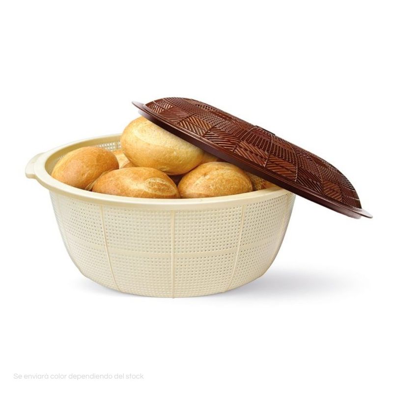 POLINPLAST - Panera Aruba Grande Plus 8L Con Tapa Resistente y Práctica